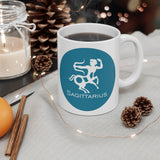 Blue Coin Sagittarius Zodiac Design on Ceramic Mug 11oz