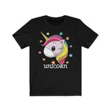 Lucky Unicorn Face Unisex Jersey Short Sleeve Tee