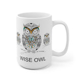 Wise Owl Ceramic Mug (EU) 11 oz and 15 oz - beautiful wise old owl design