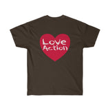 Love Action In Heart Design Unisex Ultra Cotton Tee