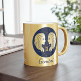 Gemini Zodiac Metallic Mug (Silver / Gold) 11 oz