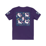 Five Enchanting Unicorns Unisex Jersey Short Sleeve Tee