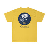 Aquarius Zodiac Unisex Heavy Cotton Tee