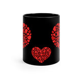 Hearts Of Hearts 11oz Black Mug