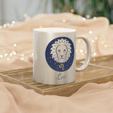 Leo Zodiac Metallic Mug (Silver / Gold) 11 oz
