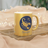 Scorpio Zodiac Metallic Mug (Silver / Gold) 11 oz