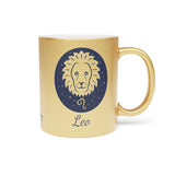 Leo Zodiac Metallic Mug (Silver / Gold) 11 oz