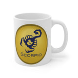 Gold Coin Scorpio Zodiac Design on Ceramic Mug 11oz
