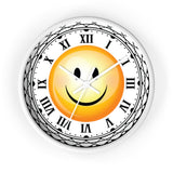Happy Smiley Roman Numerals Wall clock
