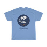 Aquarius Zodiac Unisex Heavy Cotton Tee