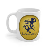 Gold Coin Sagittarius Zodiac Design on Ceramic Mug 11oz
