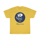 Aquarius Zodiac Unisex Heavy Cotton Tee