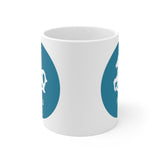 Blue Coin Aries Zodiac Design on Ceramic Mug 11oz