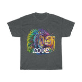 Lion & Lioness Love Design on Unisex Heavy Cotton Tee