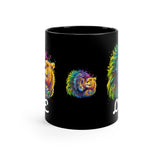 Lion & Lioness LOVE Design on 11oz Black Mug