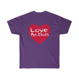 Love Action In Heart Design Unisex Ultra Cotton Tee