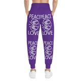 Love Peace Design on Athletic Joggers (AOP) For Men and Women