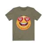 Love With A Smile Emoji Design on Unisex Jersey Short Sleeve Tee