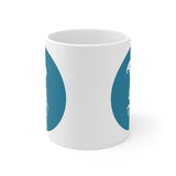 Blue Coin Virgo Zodiac Design on Ceramic Mug 11oz