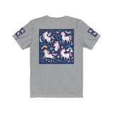 Five Enchanting Unicorns Unisex Jersey Short Sleeve Tee