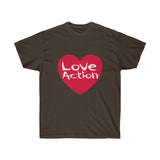 Love Action In Heart Design Unisex Ultra Cotton Tee