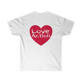Love Action In Heart Design Unisex Ultra Cotton Tee