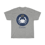 Cancer Zodiac Unisex Heavy Cotton Tee