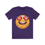 Love With A Smile Emoji Design on Unisex Jersey Short Sleeve Tee