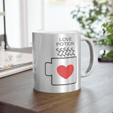 Love Potion Design Metallic Mug (Silver / Gold) 11 oz