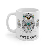 Wise Owl Ceramic Mug (EU) 11 oz and 15 oz - beautiful wise old owl design
