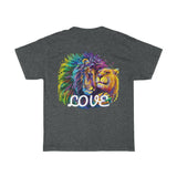 Lion & Lioness Love Design on Unisex Heavy Cotton Tee
