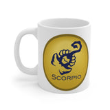 Gold Coin Scorpio Zodiac Design on Ceramic Mug 11oz