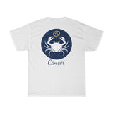 Cancer Zodiac Unisex Heavy Cotton Tee