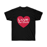 Love Action In Heart Design Unisex Ultra Cotton Tee