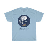 Aquarius Zodiac Unisex Heavy Cotton Tee