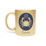 Cancer Zodiac Metallic Mug (Silver / Gold) 11 oz