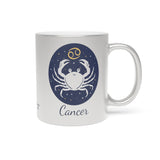Cancer Zodiac Metallic Mug (Silver / Gold) 11 oz