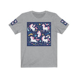 Five Enchanting Unicorns Unisex Jersey Short Sleeve Tee