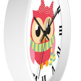 Watchful Owl Roman Numerals Wall clock