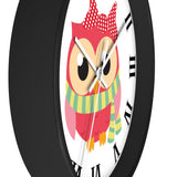 Watchful Owl Roman Numerals Wall clock