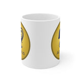 Gold Coin Aquarius Zodiac Design on Ceramic Mug 11oz