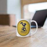 Gold Coin Virgo Zodiac Design on Ceramic Mug 11oz