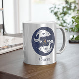 Pisces Zodiac Metallic Mug (Silver / Gold) 11 oz