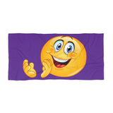 Happy Clapping Emoji Beach Towel