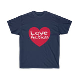 Love Action In Heart Design Unisex Ultra Cotton Tee