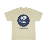 Aquarius Zodiac Unisex Heavy Cotton Tee