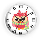 Watchful Owl Roman Numerals Wall clock