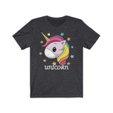 Lucky Unicorn Face Unisex Jersey Short Sleeve Tee