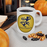 Gold Coin Sagittarius Zodiac Design on Ceramic Mug 11oz