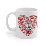 Heart Love Ceramic Mug 11oz